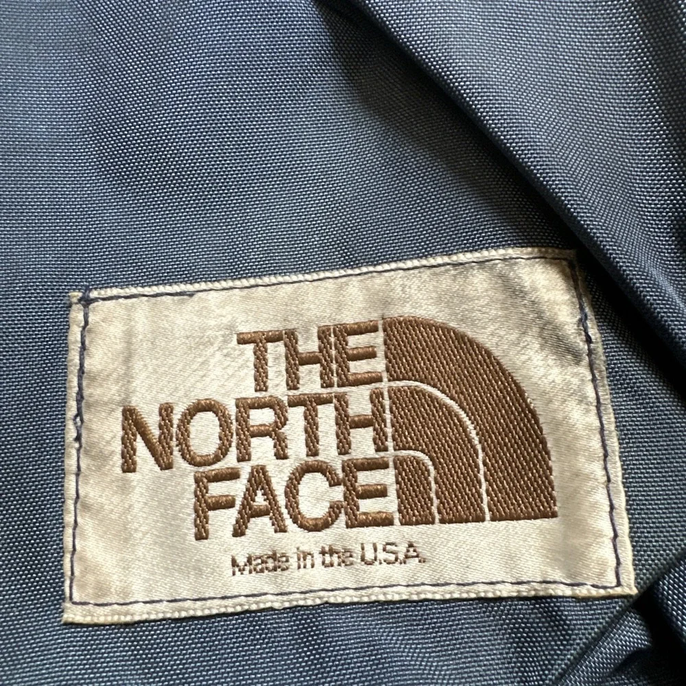 THE NORTH FACE frame back pack BLUE Brown tag USA Vintage 25X22
